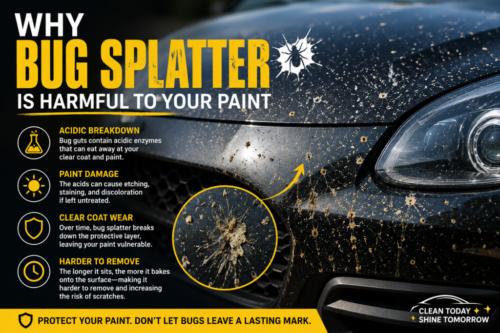 Why Bug Splatter Is Harmful to Your Paint